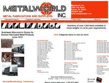 Tablet Screenshot of metalworldinc.com